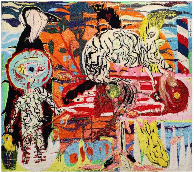 Rat Caught Squatting, 2020, wool and polyester, 270/300 cm