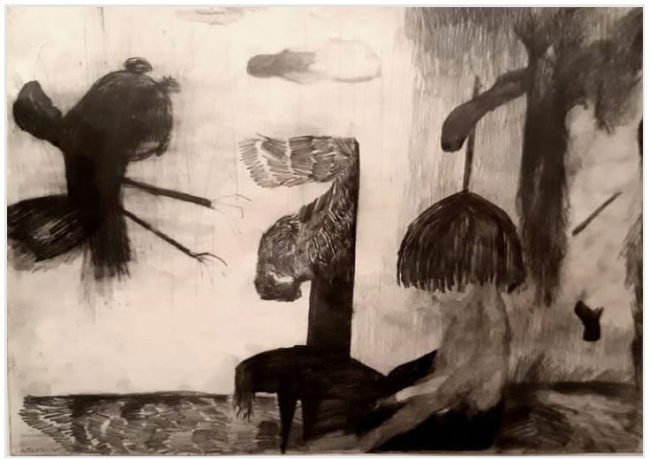 Untitled 2016, pencil on paper, 30/42 cm